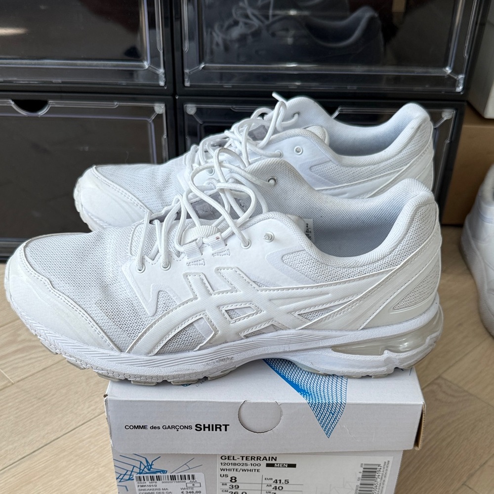 Comme des Garcons Shirt x ASICS Gel Terrain White Size 8 W/Box
